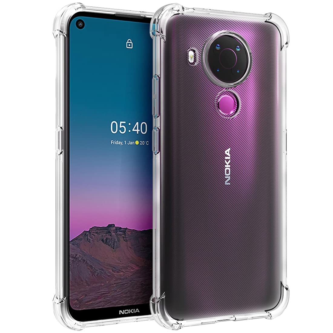ShopByShop Anti Shock Clear Soft Gel TPU Back Cover Case for Nokia 5.4 (B09M43CDH7) Amazon Price History, Amazon Price Tracker