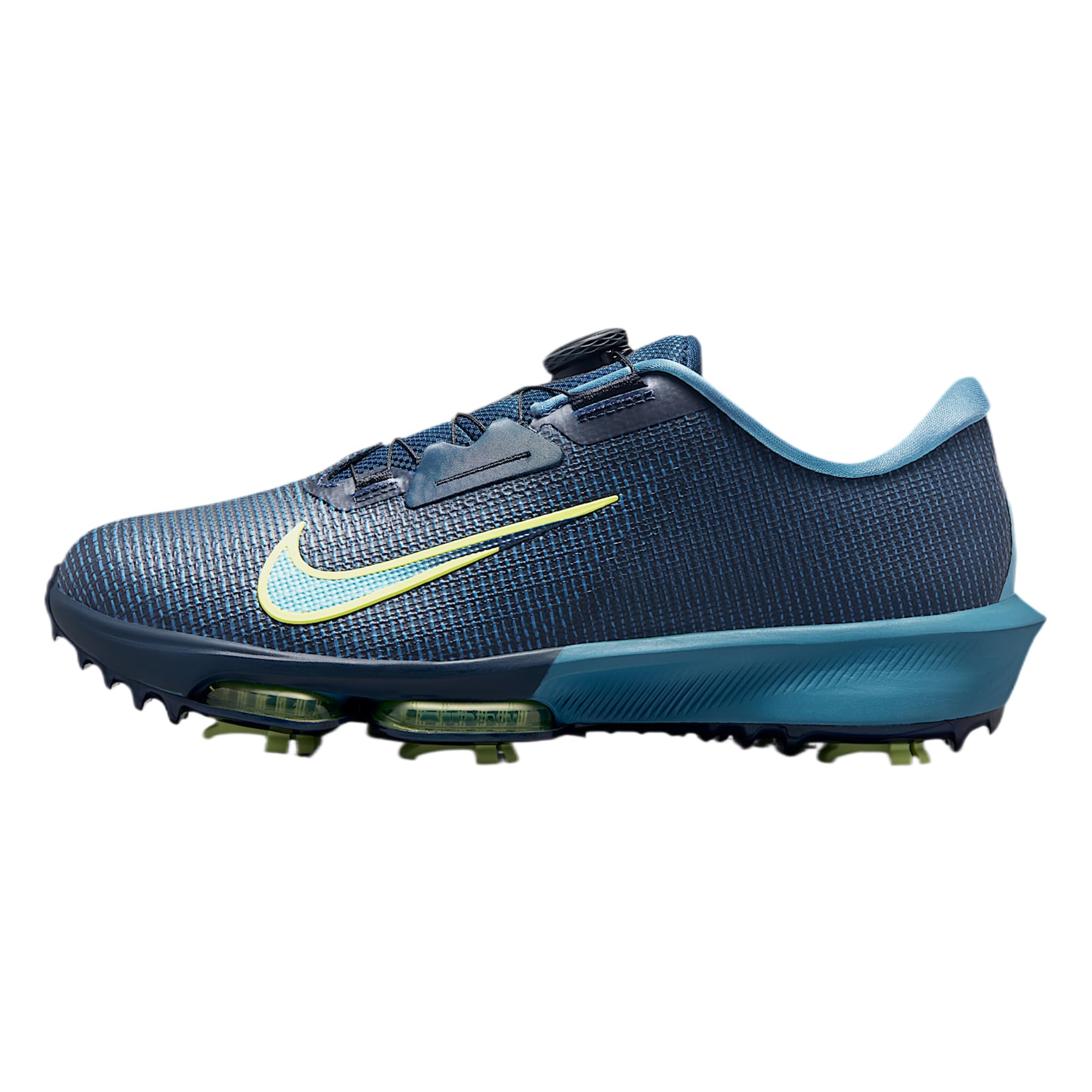 Nike Infinity Tour BOA 2 Golf Shoes (Wide) (Armory Navy/Smokey Blue/Light Lemon Twist) Size 10.5