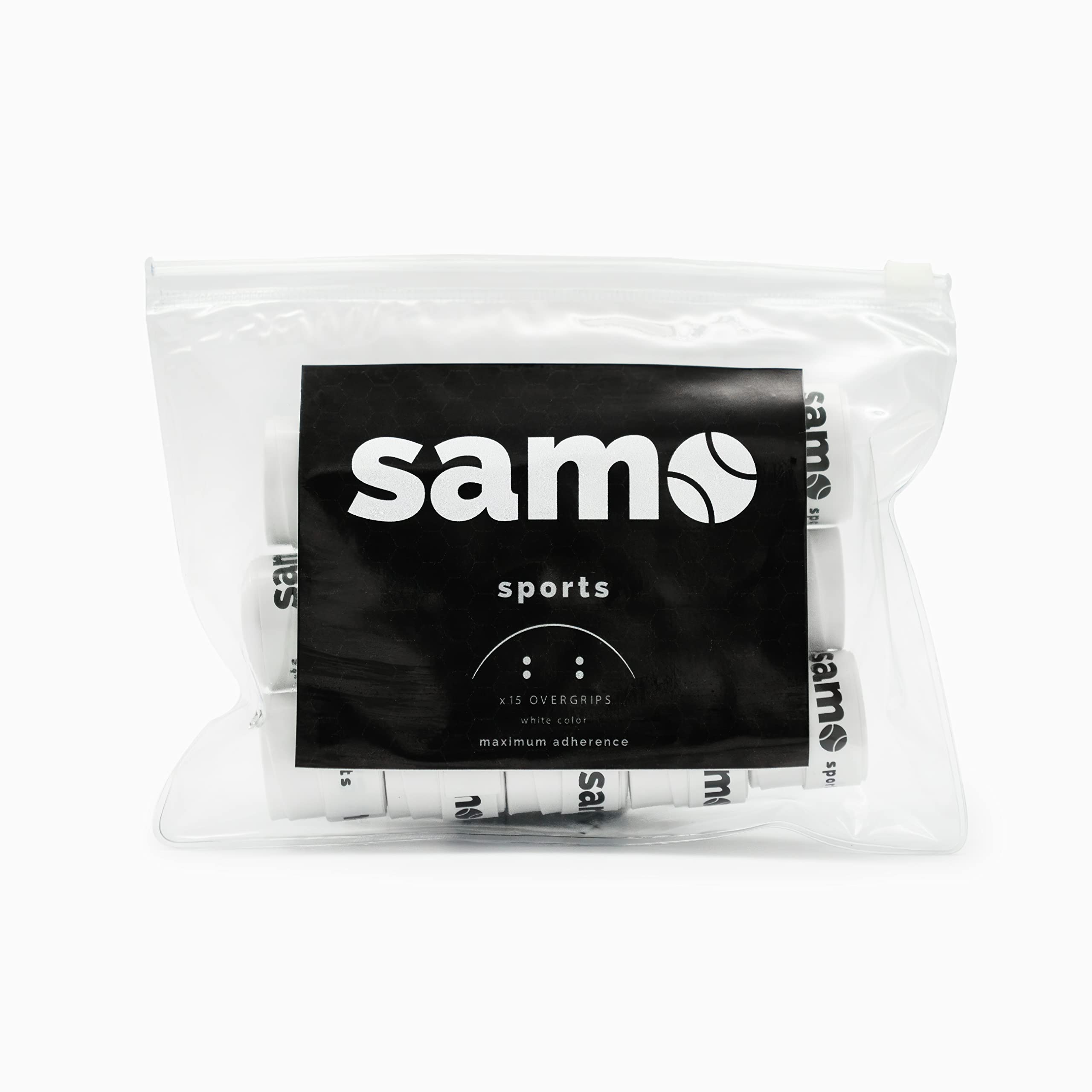 SAMO Sports| Pack 15 Overgrips para Pala de Padel o Raqueta de Tenis| Grips Lisos de máximo Agarre