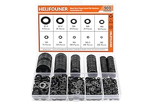 900 Pcs Flat Washers Kit for Bolts
