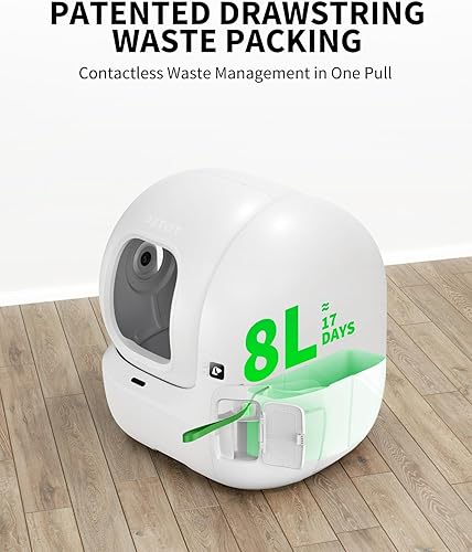 Miniatura 4 de PETKIT Caja de arena automática para gatos con reconocimiento facial de Purobot Max Pro 2025, gran angular de 210, control de aplicación WiFi 5G,