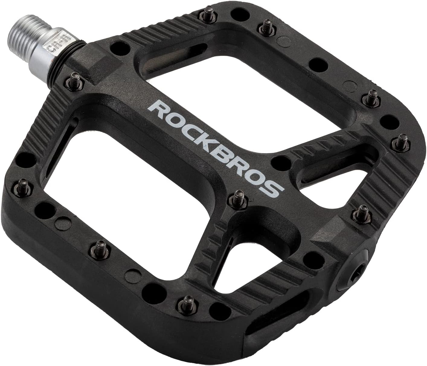 Mountain Bike Pedals Nylon Composite Bearing 9/16" MTB Bicycle Pedals with Wide Flat Platform