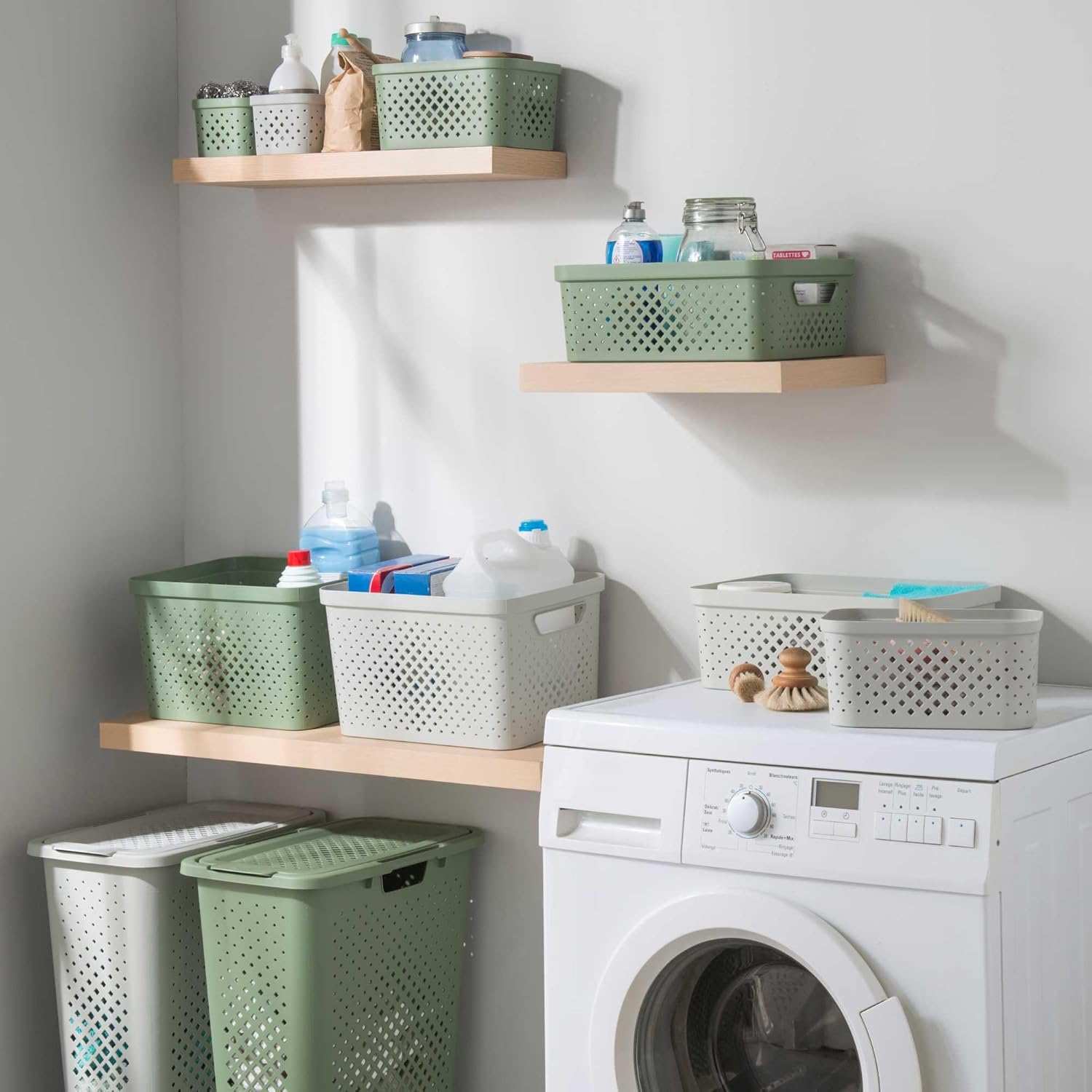 Sundis Pixel 360001 Storage Basket 16 Litres - White, Plastic, White, 16 Litres