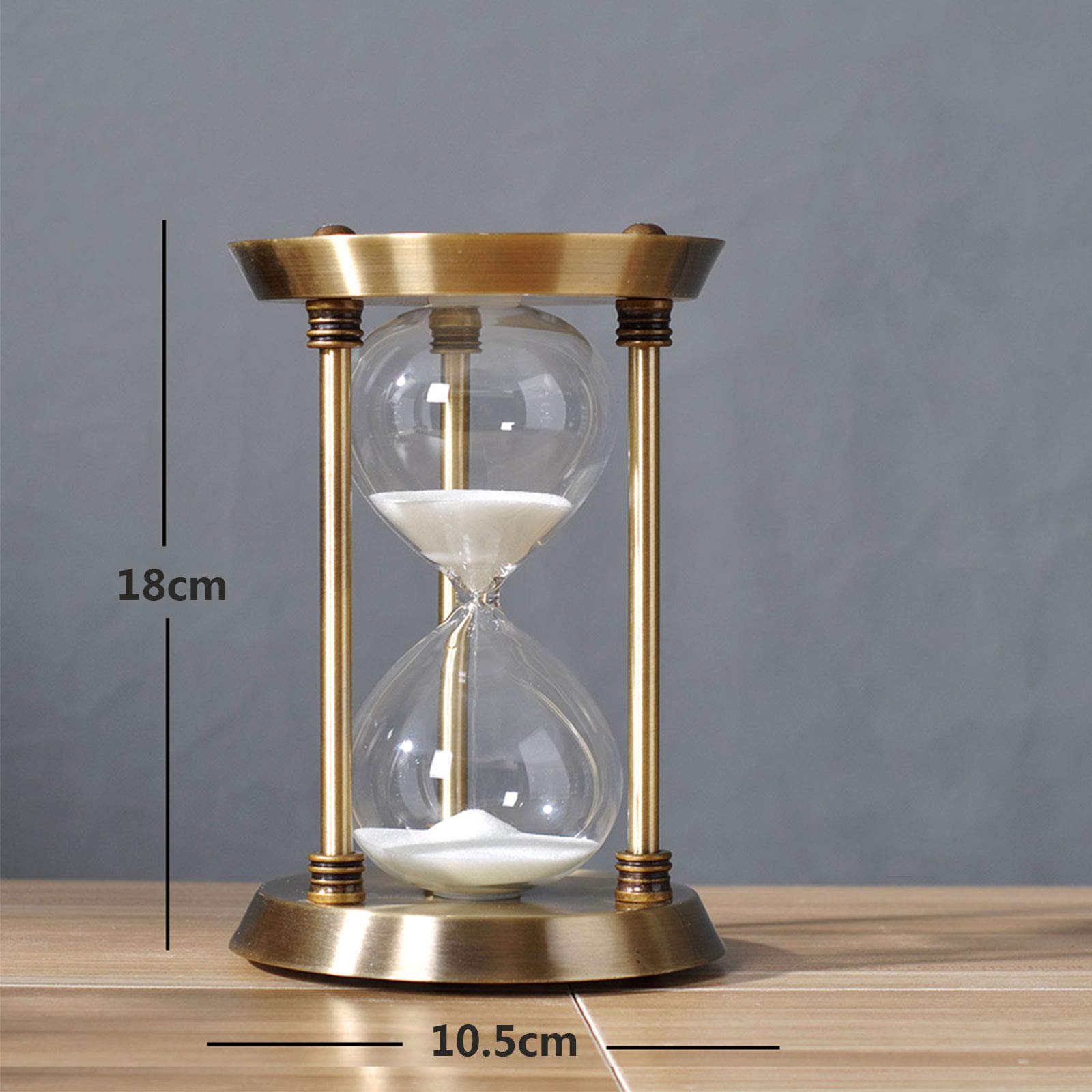 Sablier en Laiton et métal, Horloge de Sable, minuteries 1 3 5 10 15 30 Minutes, Horloge en Verre de Sable, Cadeau Souvenir créatif Unique, décoration de Salon, de Bureau