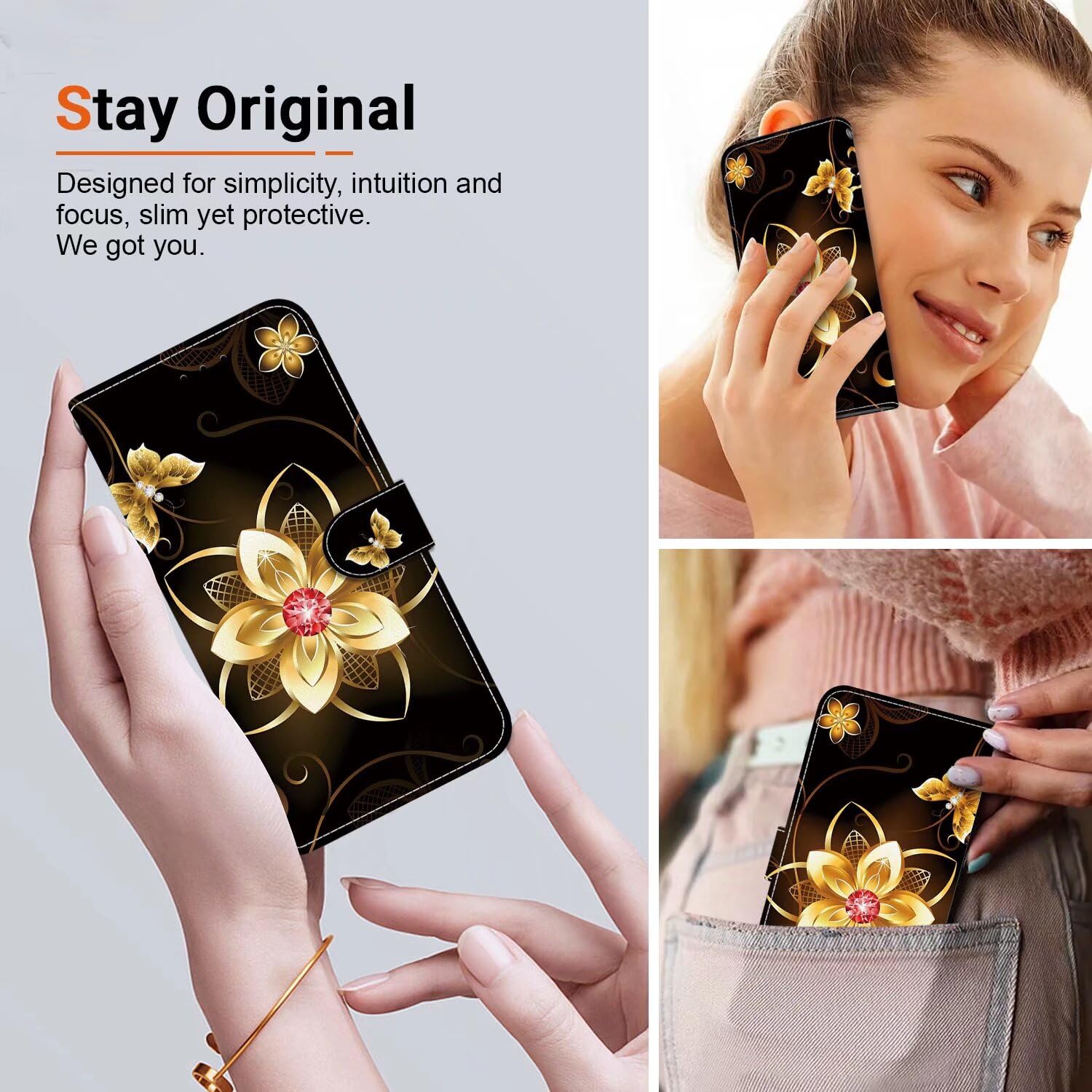 Étui Portefeuille Pour Xiaomi 15T - Cuir PU Rétro, 3 Fentes Cartes + Fermeture Magnétique, Fonction Stand - Protection Antichoc