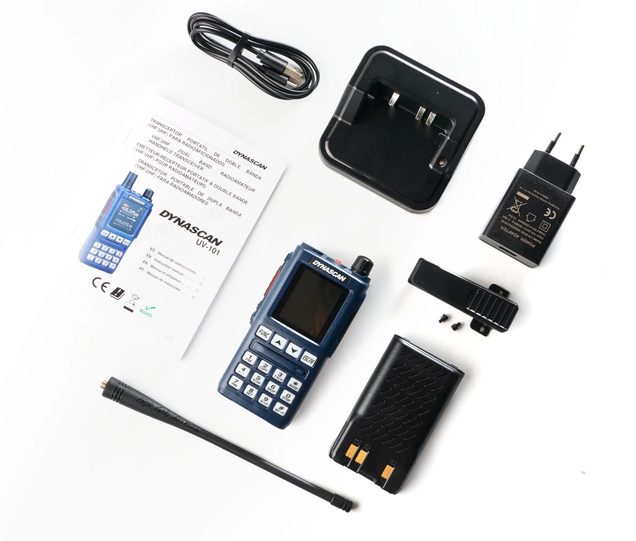 Stazione radio Dynascan UV‑101 doppia banda VHF/UHF