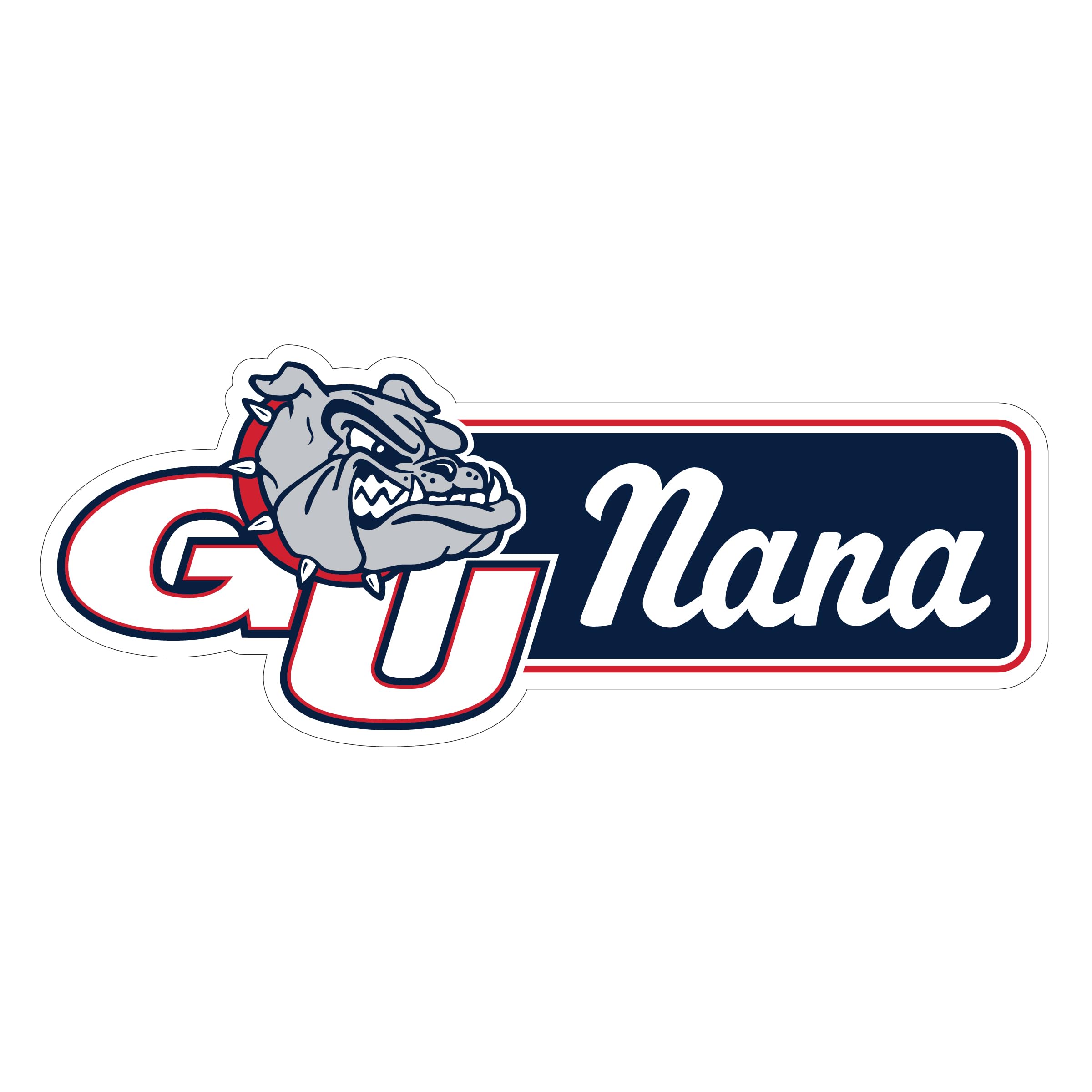 Gonzaga Bulldogs Proud Nana Decorative Decal Officially Licensed Collegiate Product 6-Inches Wide