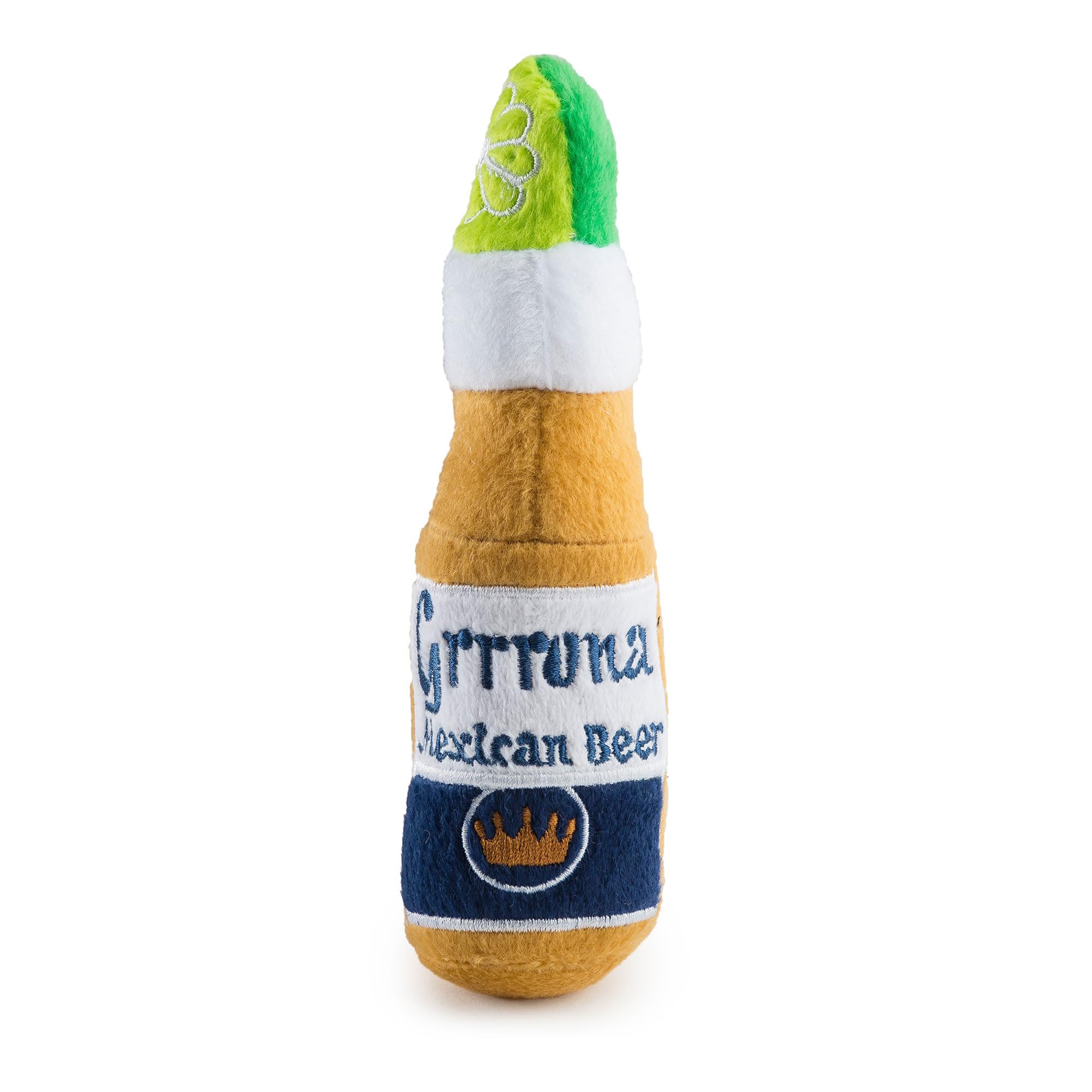 Haute Diggity Dog Grrrona Beer Bottle Plush Designer Dog Toys with Interactive Squeaker Stimulating Pet Enrichment Machine-Washable Safe