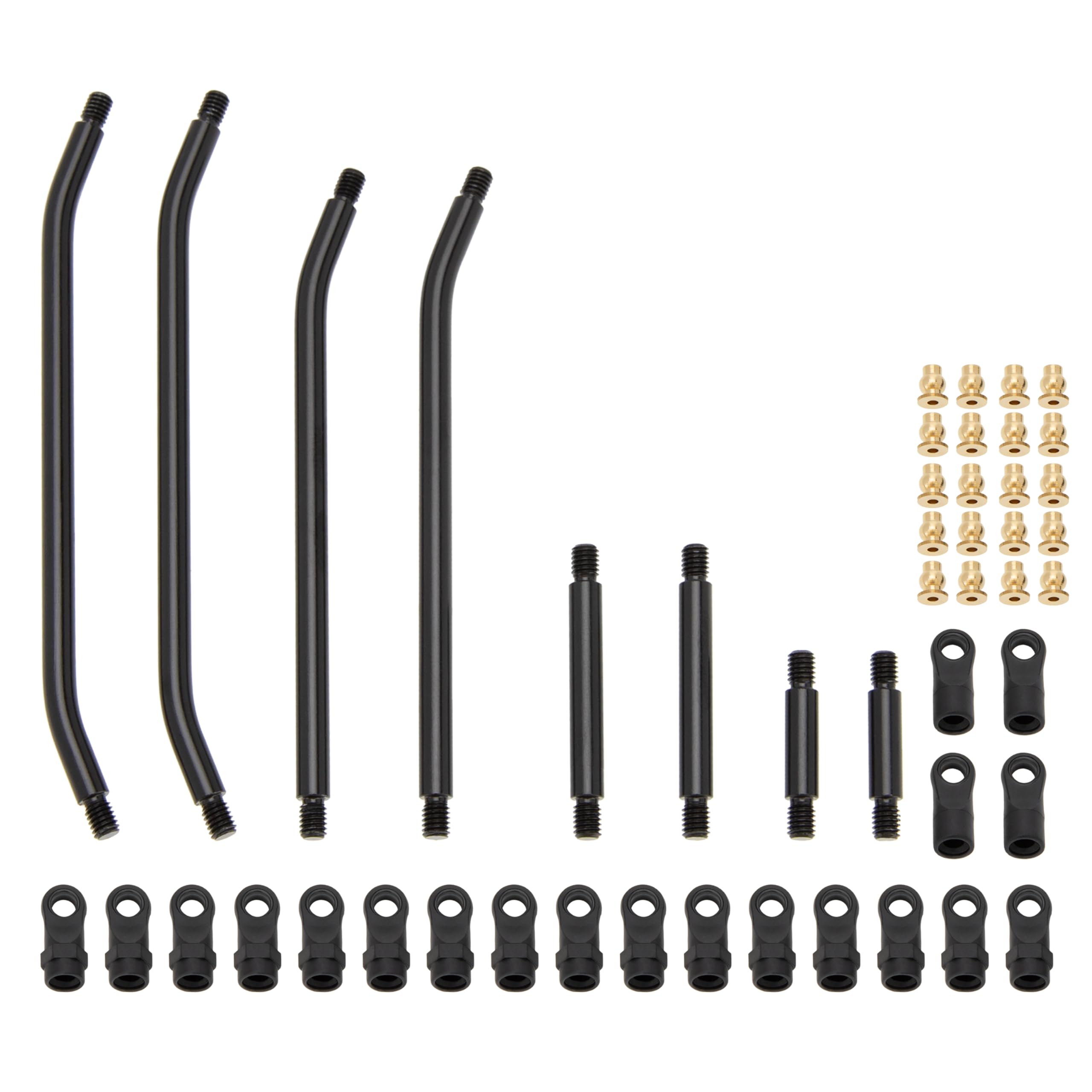 MEUS Racing SCX24 Dead90 Links Double Bent Links Deadbolt Front Links+90mm Rear Links for Axial 1/24 SCX24 RC Crawler (Aluminum Alloy)