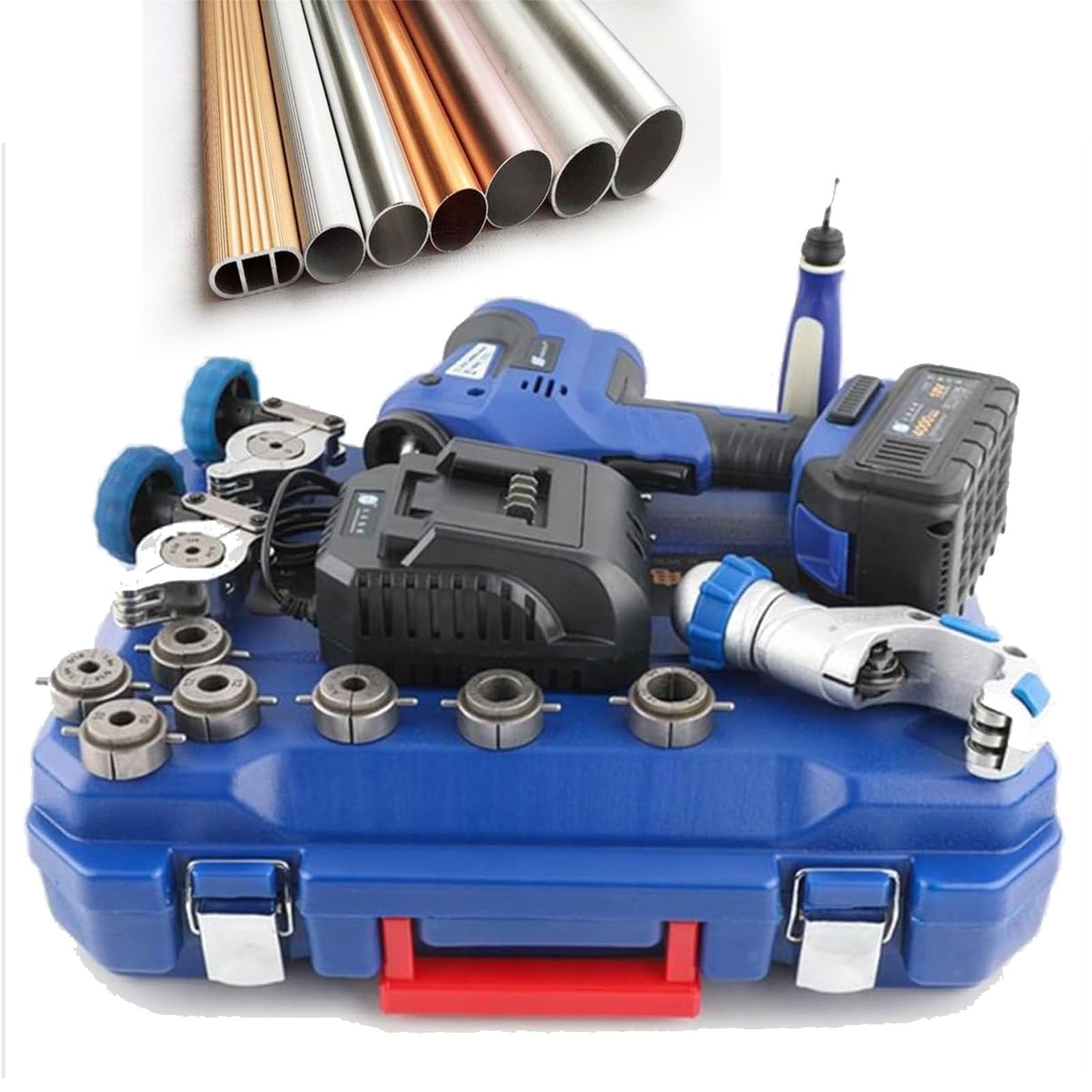 Kabelloses elektrisches Bördelwerkzeug-Set, 18 V, 6 mm bis 19 mm, mit Schaber, 280 U/min, für Lithium-Kupferrohre und Klimaanlagen-Installation