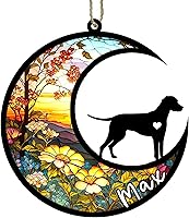 Vista 49 de Memorial personalizado para perro, adorno de Navidad de perro pastor alemán con nombre, razas personalizadas, atrapasador de luz para pérdida