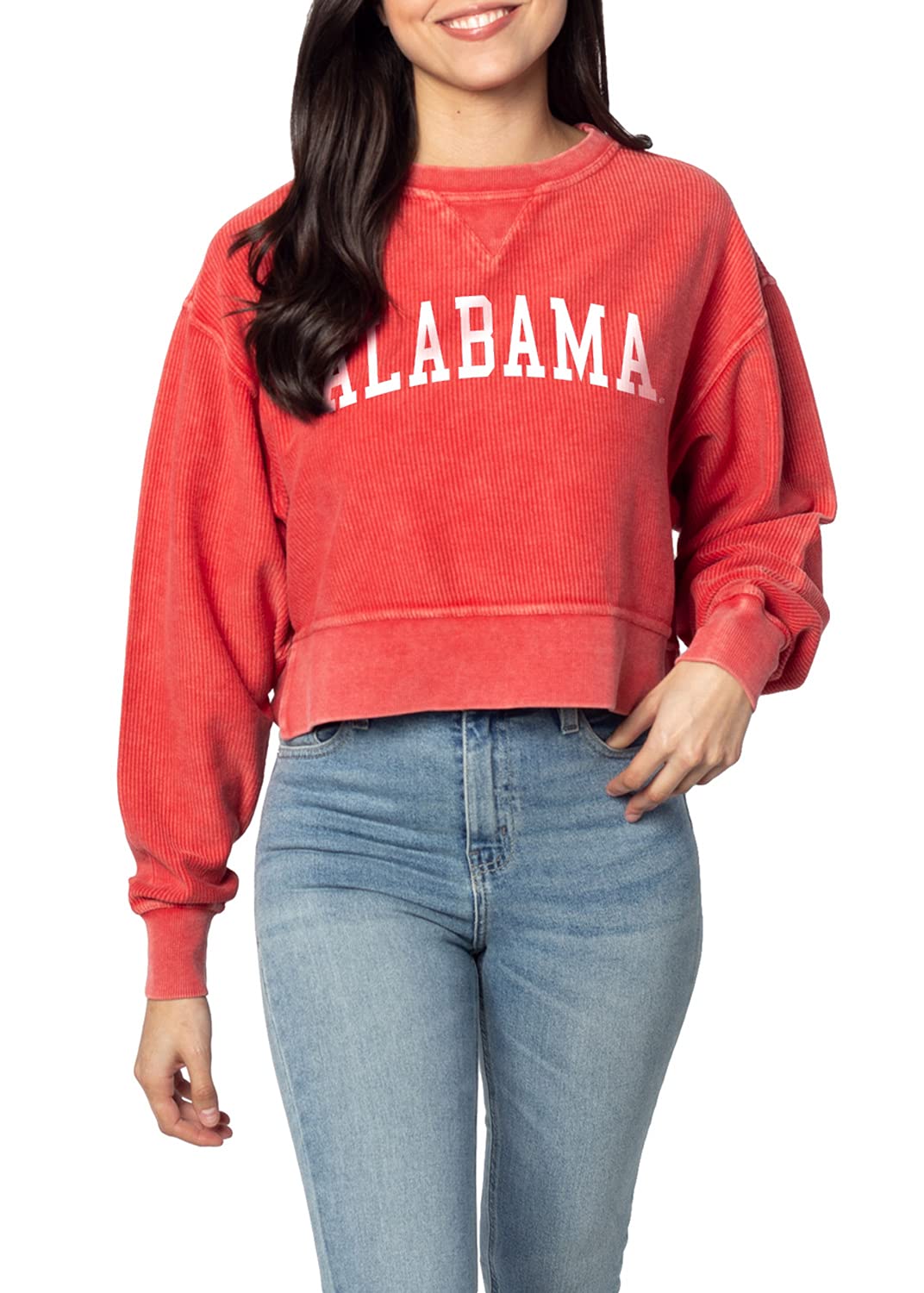 chicka-d NCAA womens Corded Boxy Pullover