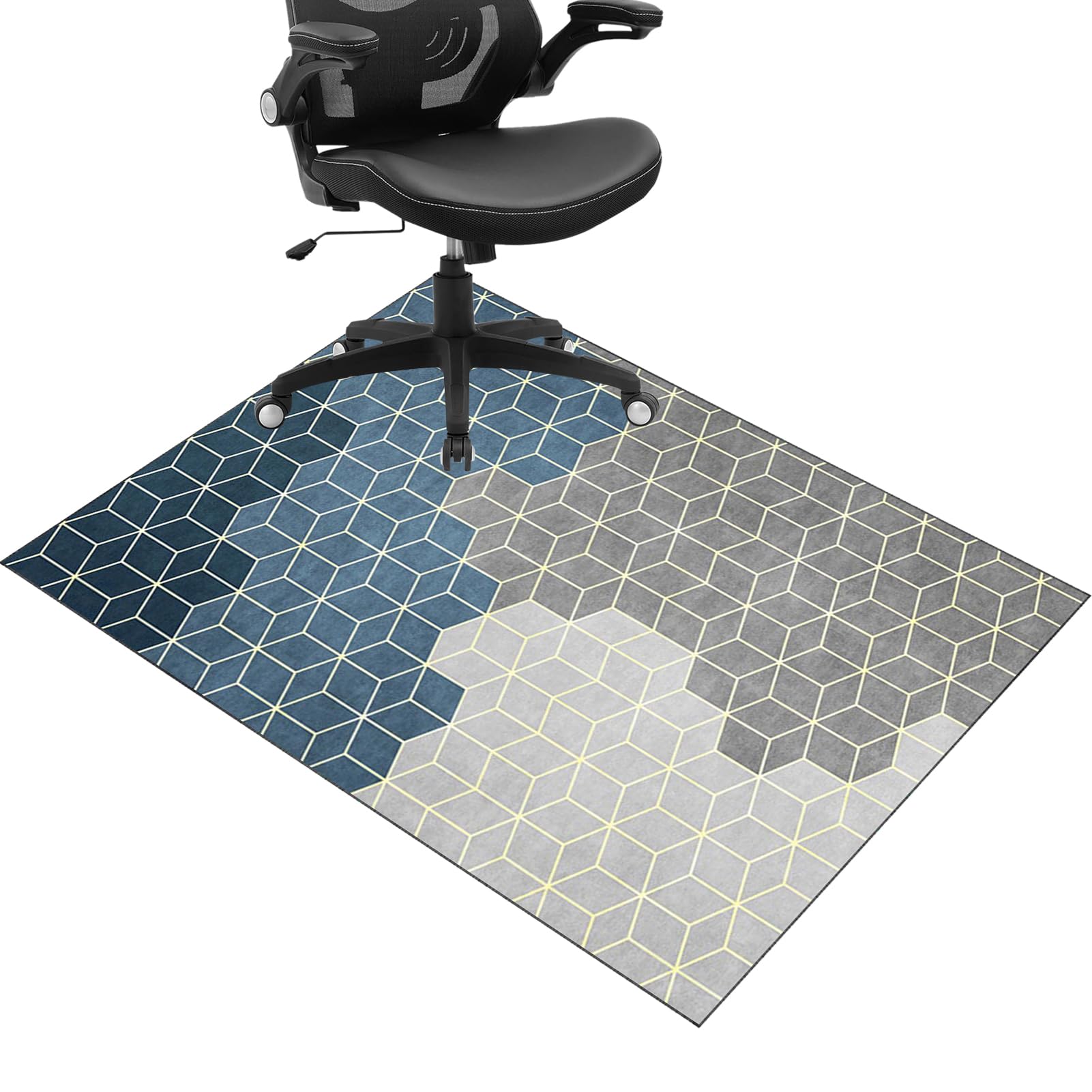 Office Chair Mat for Carpeted Floor, Computer Gaming Chair Mat, Heavy Duty Carpet Protector Chair Mat for Easy Glide, Carpet Chair Mats, Hardwood Floor Protector Mat for Home and Office 90 x 120 cm