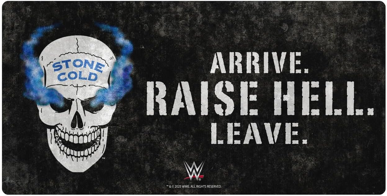 Head Case Designs Officially Licensed WWE Retro Skull Stone Cold Steve Austin 23.62 x 11.81 x 0.12 inches (600 x 300 mm) - L Gaming Office Desk PC Keyboard Mouse Mat Pad