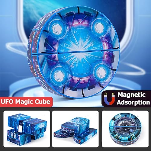 Miniatura 4 de Paquete de 3 cubos mágicos Infinity Flips, cubo Fidget Toys Frosted Deformable Escritorio Cool Puzzle Gadget para adultos niños para mantener la