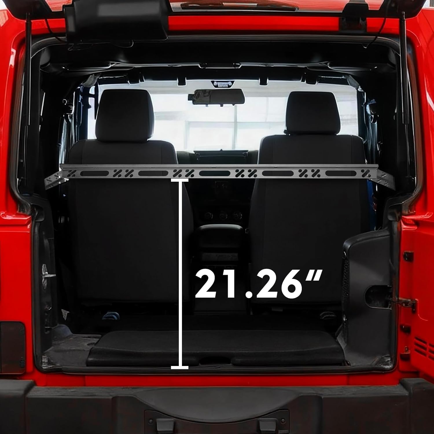 Rear Trunk Cargo Rack Basket Tray for 2007-2026 Jeep Wrangler JK JL 4-Door Hardtops, Interior Luggage Storage Carrier Organizer for Camping & Off-Road Gear, Heavy-Duty Steel Shelf