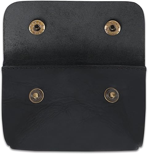 Bolsa de cuero doble para monedas premium para efectivo y tarjetero, organizador de cables compacto, bolsa de maquillaje de viaje, hecha a mano,