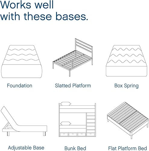 Miniatura 12 de Cool Gel - Colchón de espuma viscoelástica de 8 pulgadas tamaño California King de firmeza media, colchón de espuma viscoelástica tamaño King