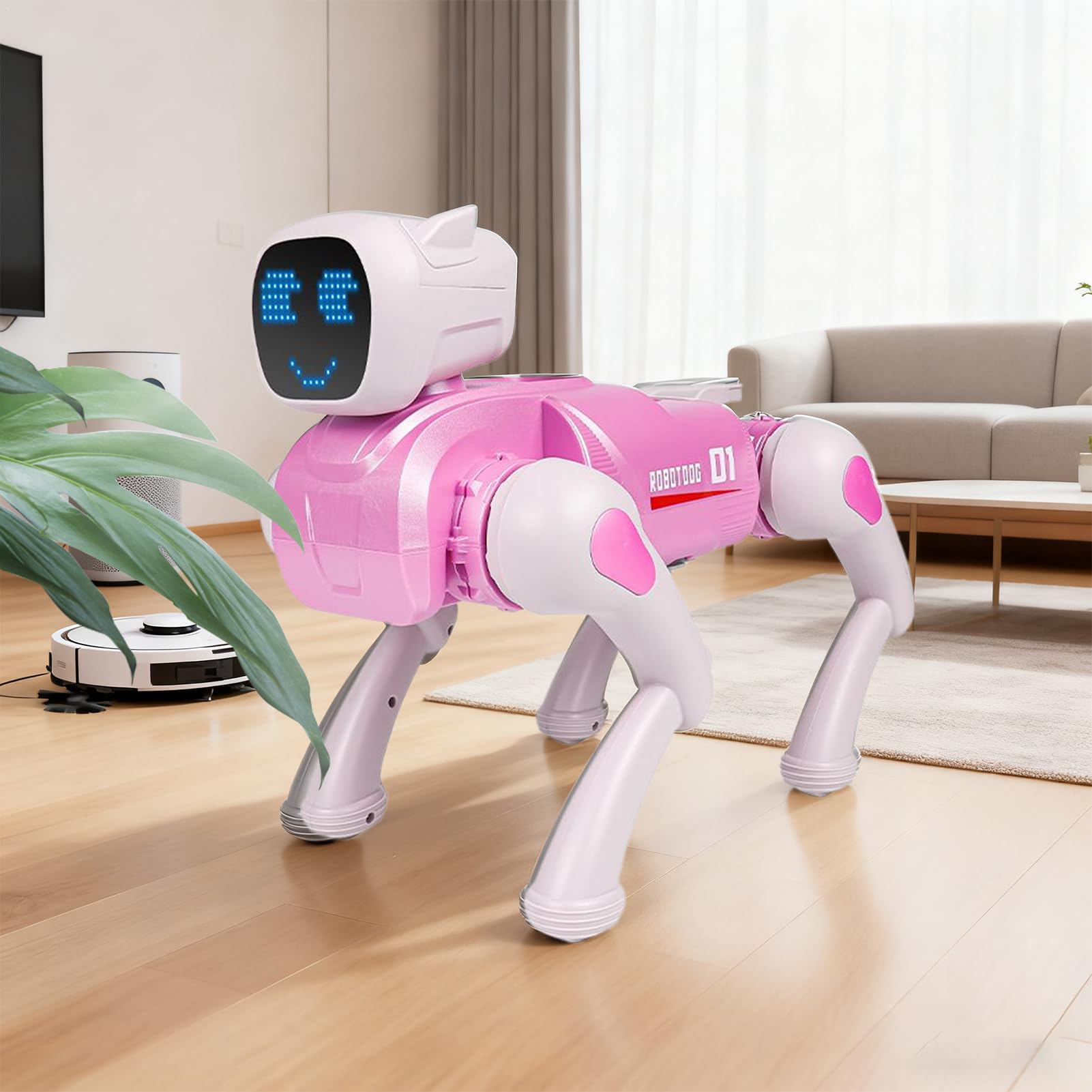Perro Robot Inteligente Figuras Juguetes Educativas Realistas Con Voz | Perro Robot Acrobacias Cara LED Niños Jóvenes Hogar Viaje Parque Jardín Interior Clase Preescolar Cumpleaños