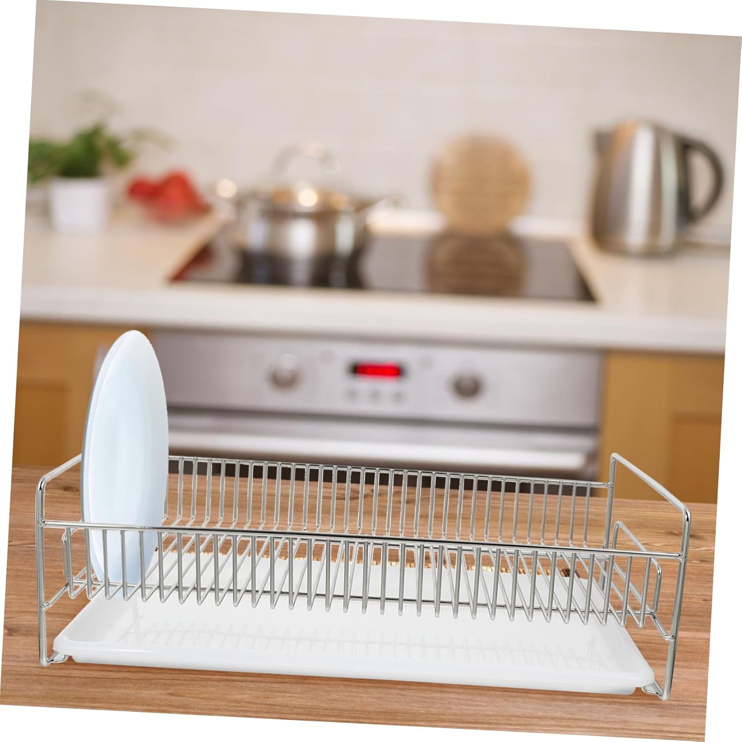 Unomor Stainless Steel Kitchen Utensil Drain Rack Bottle Drying Rack Dishes Storage Container Over Sink