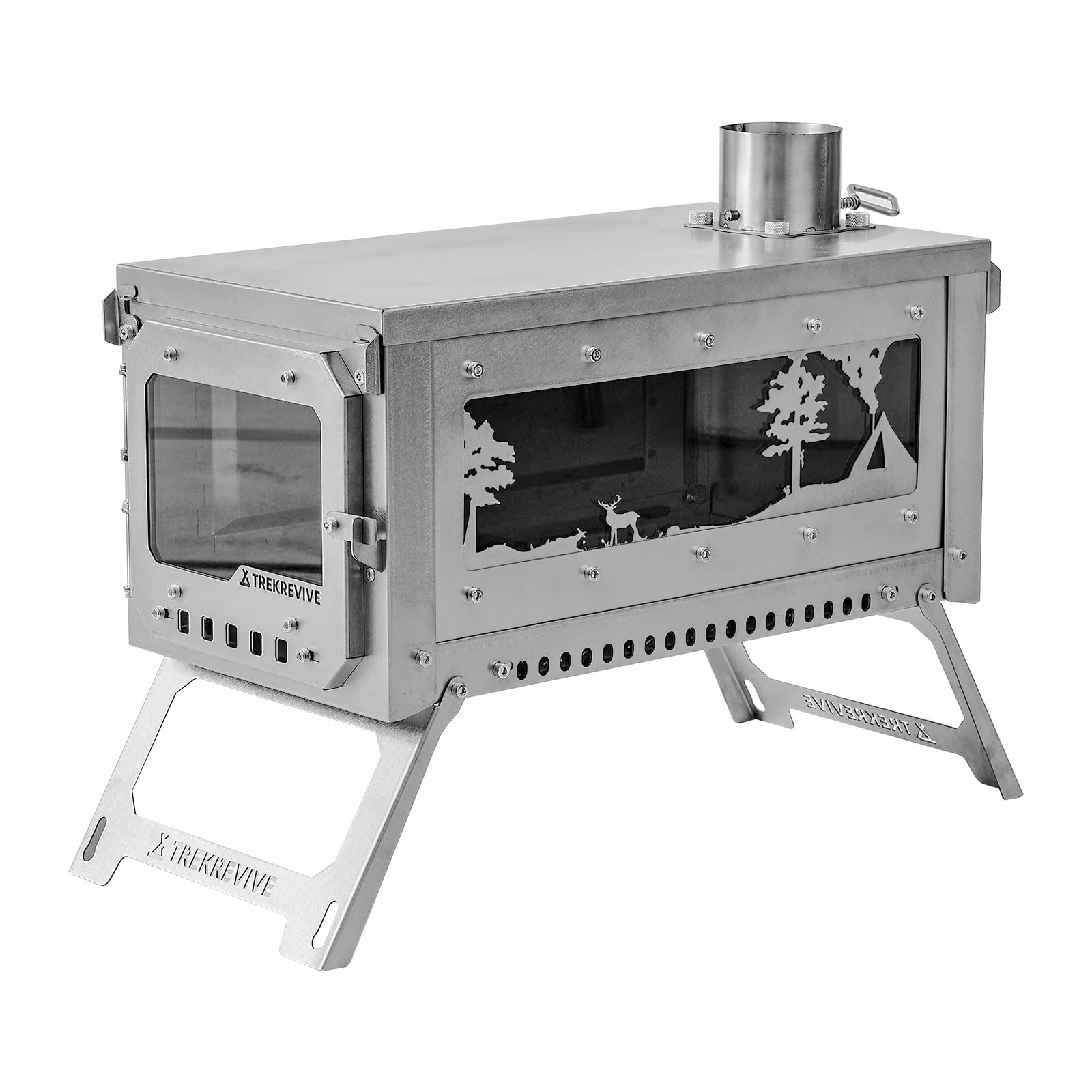 Amazon.co.jp: TrekRevive RIDGE チタンホットテントストーブ