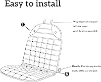 Vista 5 de Usoway Heated Seat Covers, 2 Temperatures Settings Heated Seat Cushion Durable Black