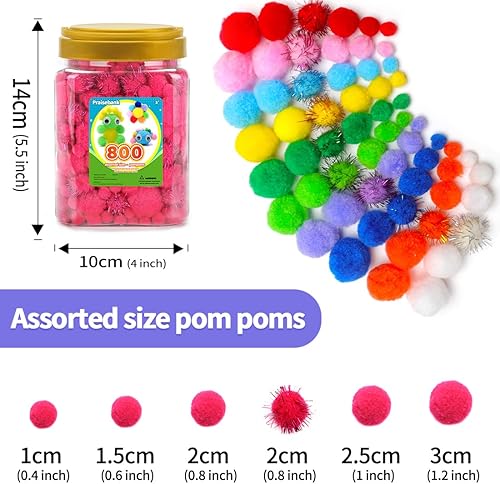 Vista 28 de Praisebank Pompones rojos, 90 unidades, 1.5 pulgadas, perfectos para artes y manualidades