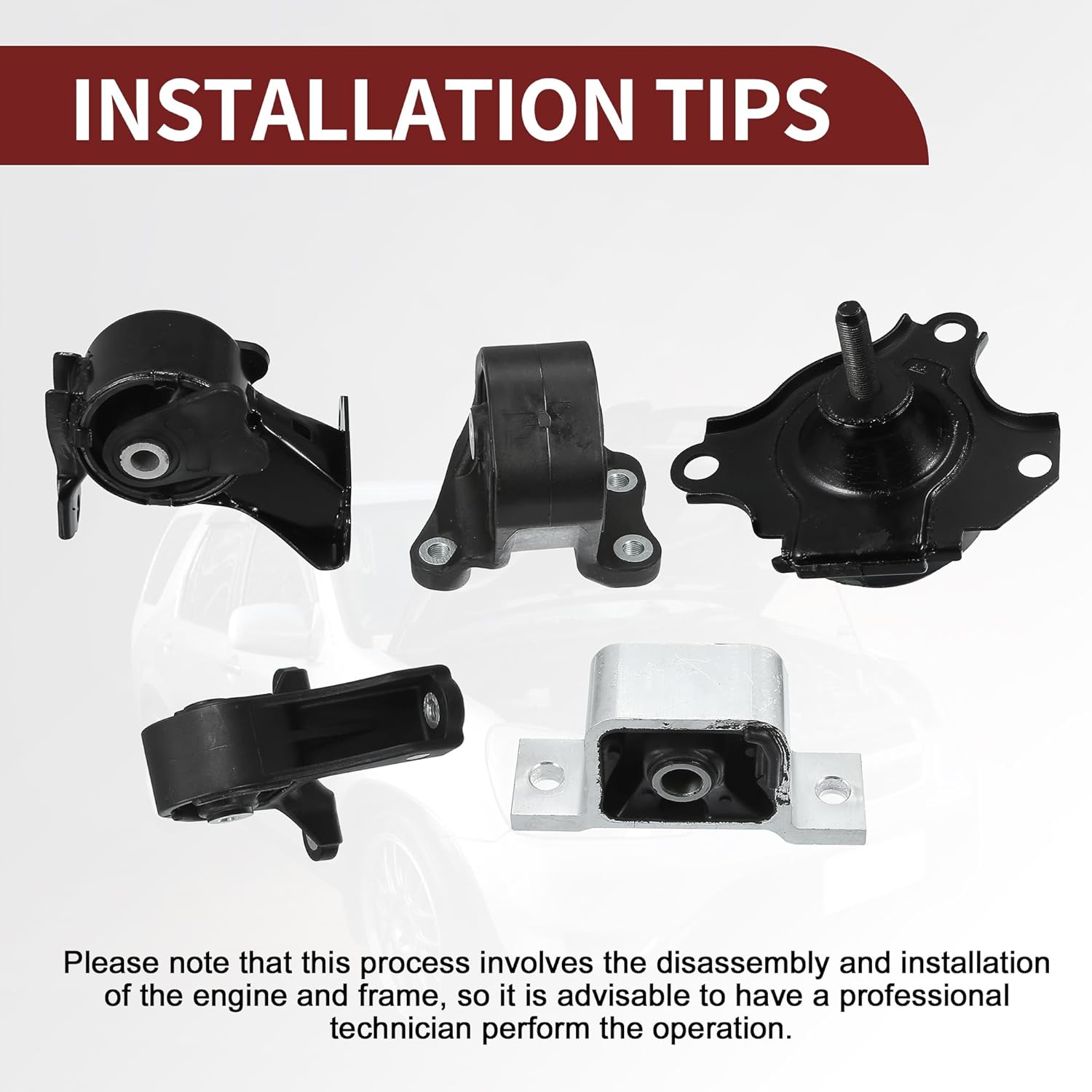 Engine Motor Trans Mount Set for Honda CRV 2.4L 2002-2006 Vibration Isolation No.50721S5C003 | 1 Set