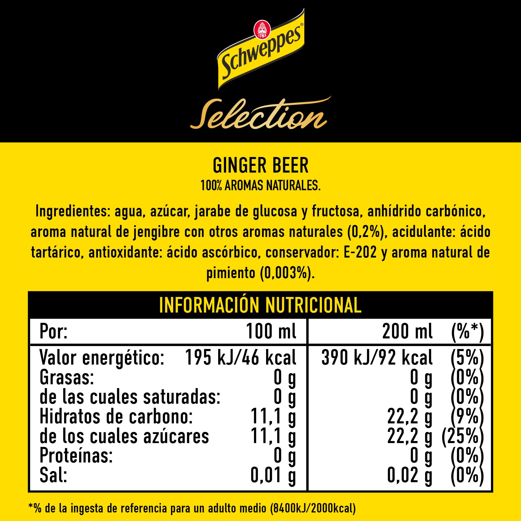 Schweppes Selection Ginger Beer Pack 4x20cl