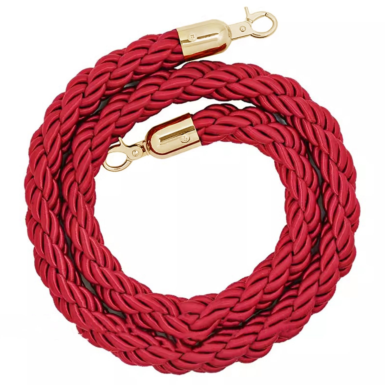Corde tressée rouge et blanche de barrière de file d'attente VIP 1,2m