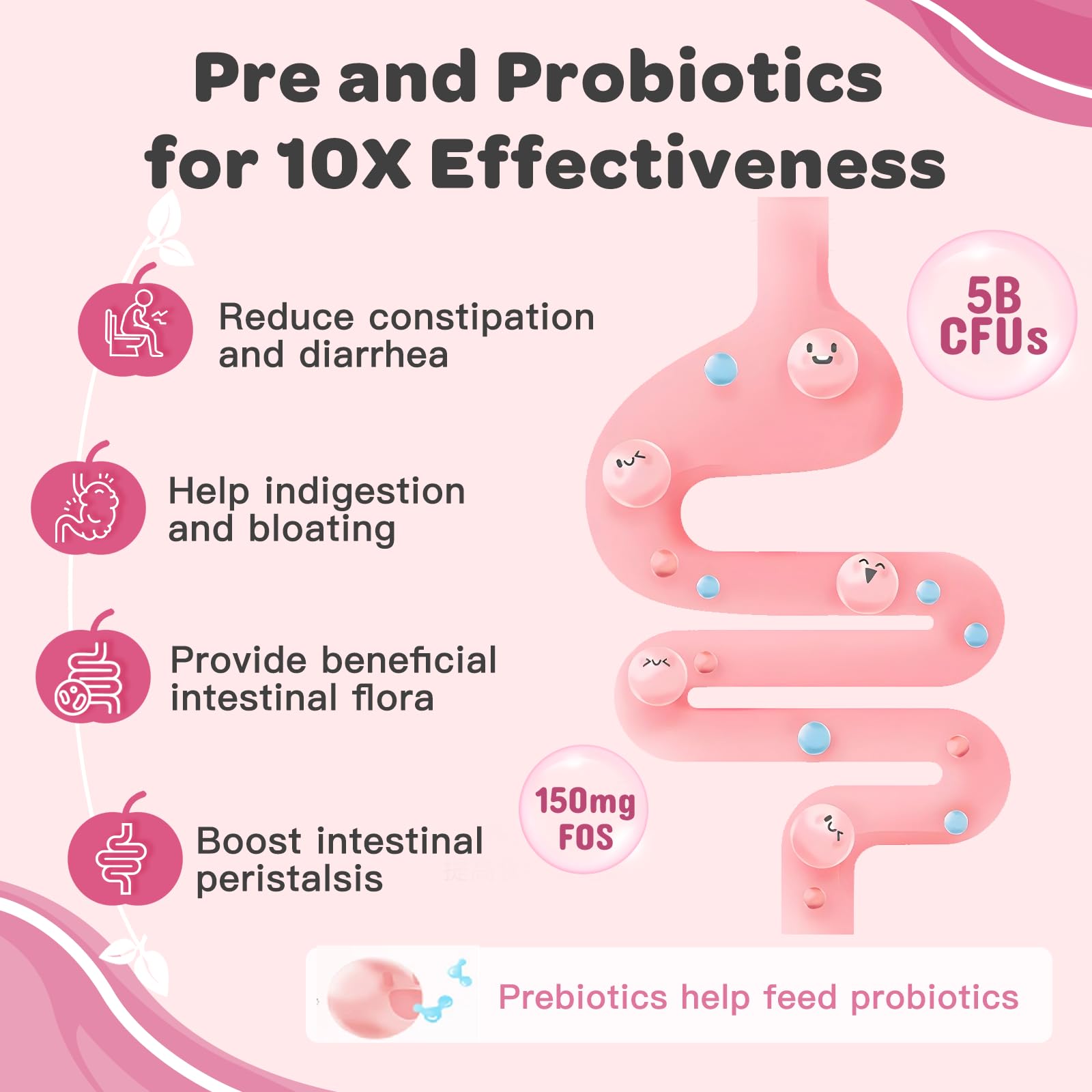 Probiotics for Kids, Kids Probiotic-Multivitamin Gummies with 5 Billion CFUs for Digestive Health & Immune Support, with Vitamins, Prebiotics, Minerals for Children, Natural Peach Flavor, 45 Servings