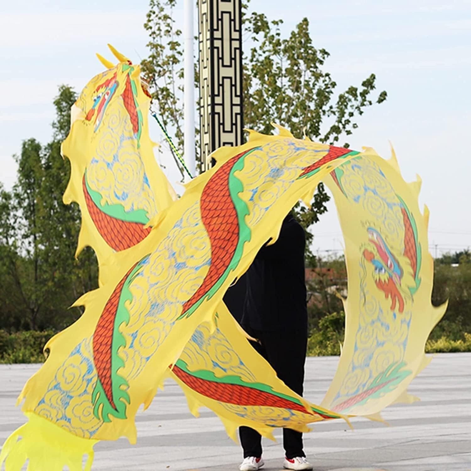 TFG - Ttfd Ribbon Float Dancing Dragon Fitness, Outdoor Lawn Patio Beach Exercise Float Exercise Ribbon Float(C,6m/19.7ft)