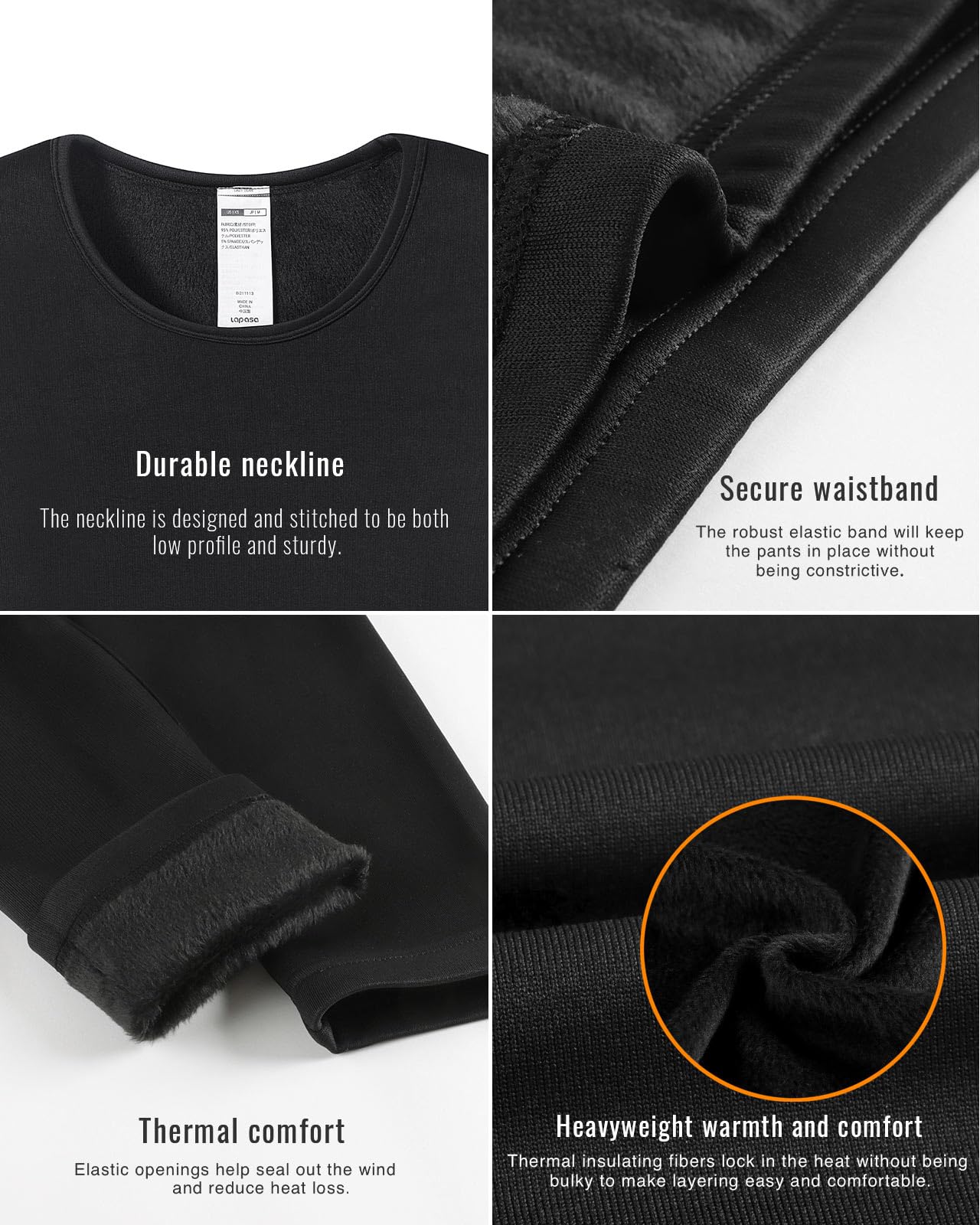 LAPASA Conjunto Ropa Termica Mujer Extra Calido Set Interior Camiseta Manga Larga Malla Termico Deportiva Invierno Frio Extremo Deporte Esqui Montaña L17/L41/L44