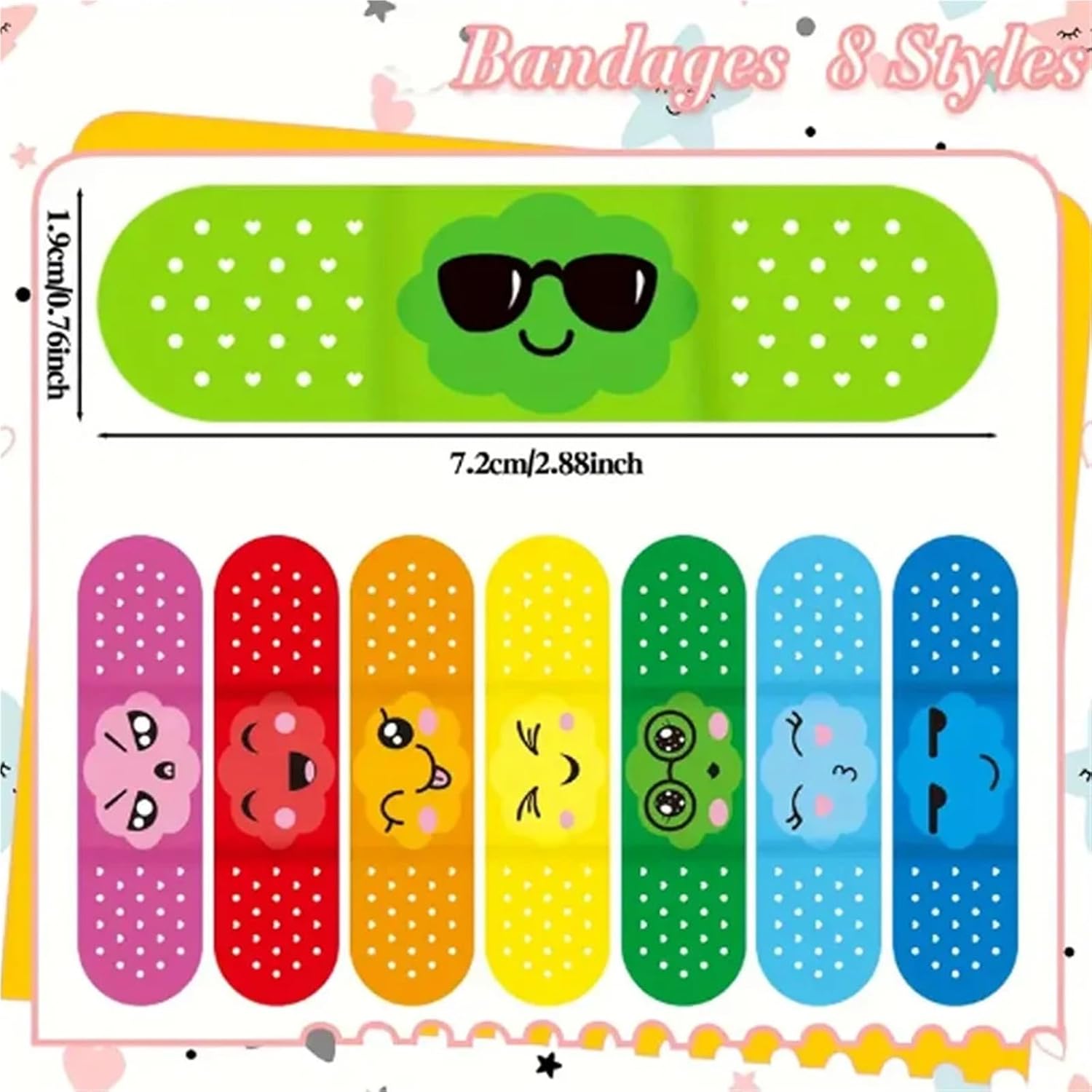 Adhesive Bandages 16/40pcs Cartoon Band for Children Adults Wound Dressing Plasters for First Strips Patch Water Resistant Adhesive Bandages(40pcs)