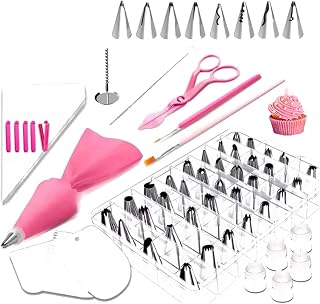 83-Piece Cake Decorating Kit Stainless Steel Piping Nozzles Cream Scraper Scissors Cookie, Buttercream Baking Tool Set