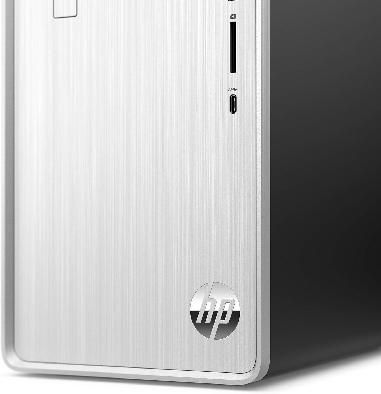 HP Pavilion Desktop Computer, AMD Ryzen 5 3400G, 12GB RAM, 512 GB SSD, Windows 10 (TP01-0040, Silver)