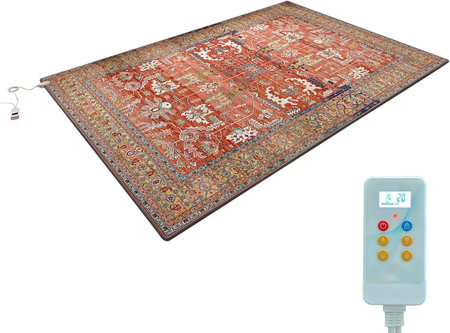 Alfombra Térmica Eléctrica con Grafeno, Control de Temperatura y Temporizador 12H