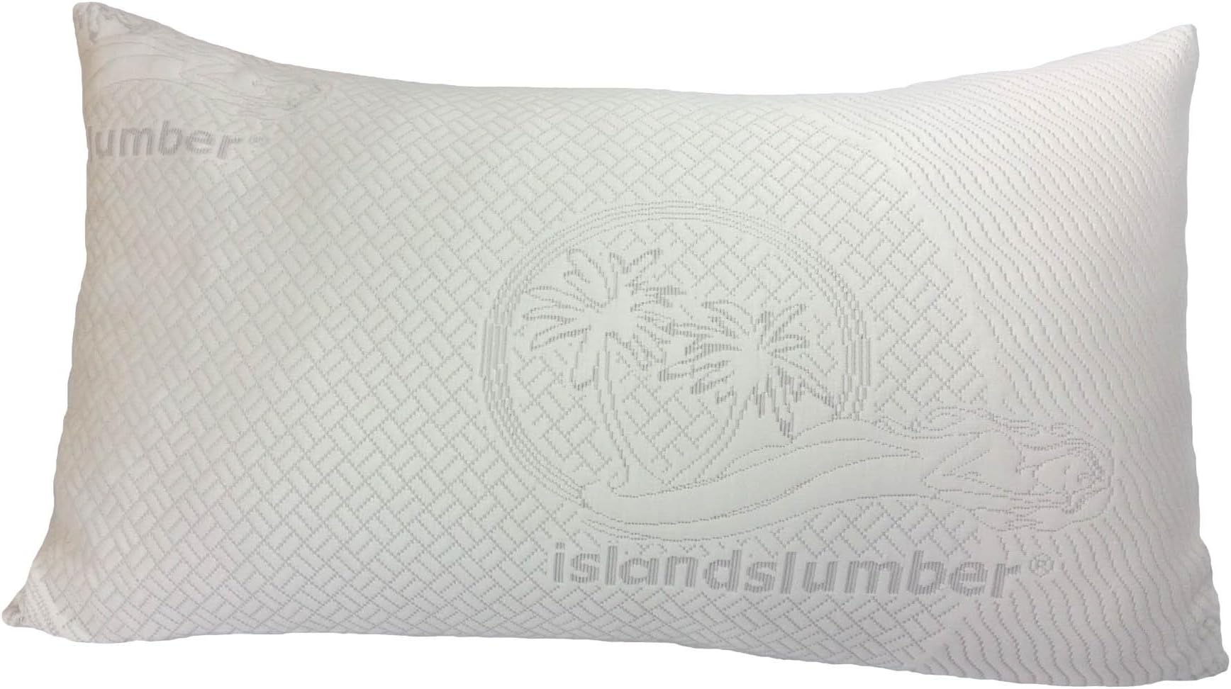 Island Slumber Ultra Soft Luxury Bamboo Shredded Memory Foam Pillow Cool Control Breathable | Adjustable Inner Cover Firmness to Softness| Sleep Oasis Queen