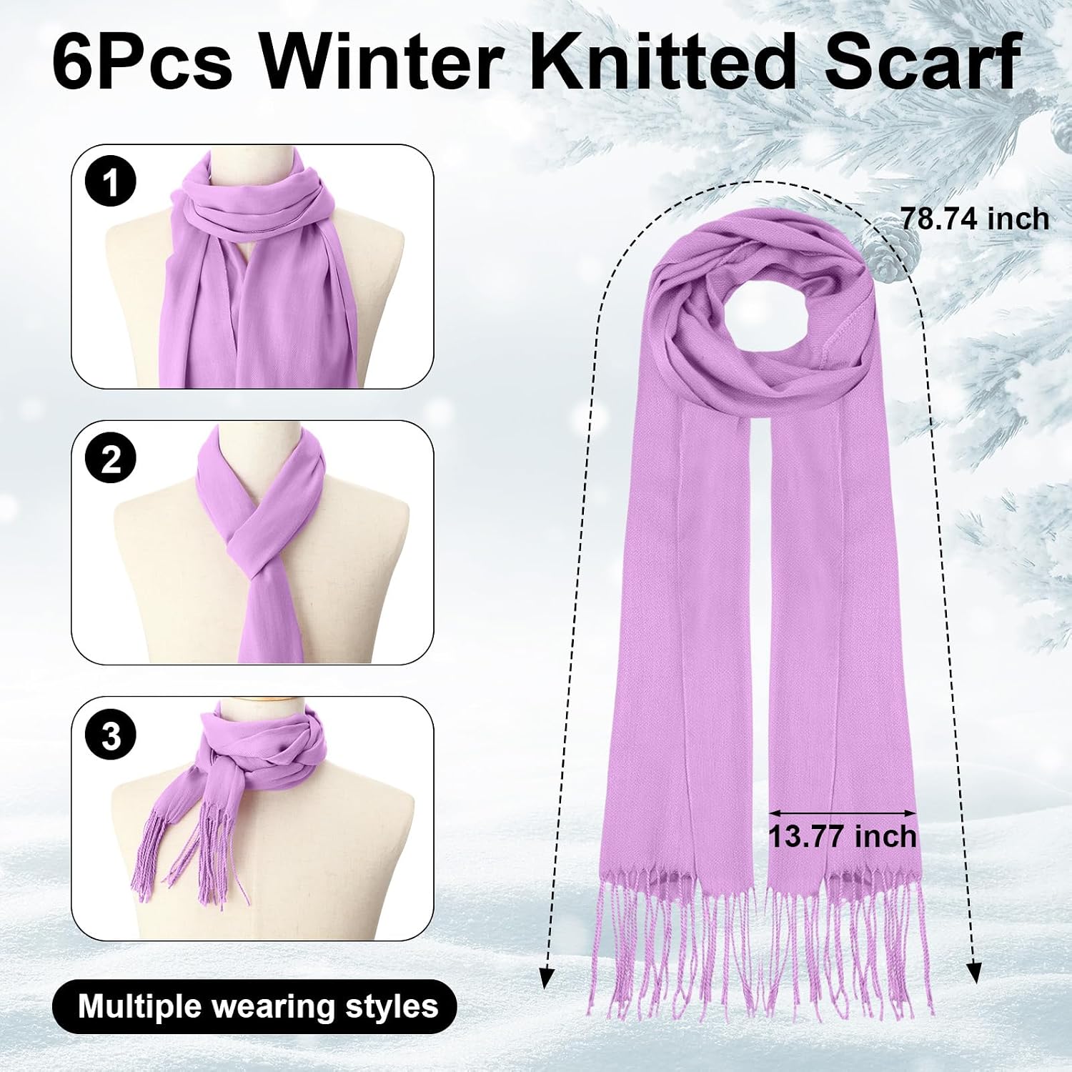 JaGely 18/12 Pcs Kids Hat Gloves Scarf Winter Set Kids Knit Beanie Pom Hat Full Fingers Gloves Tassel Scarves
