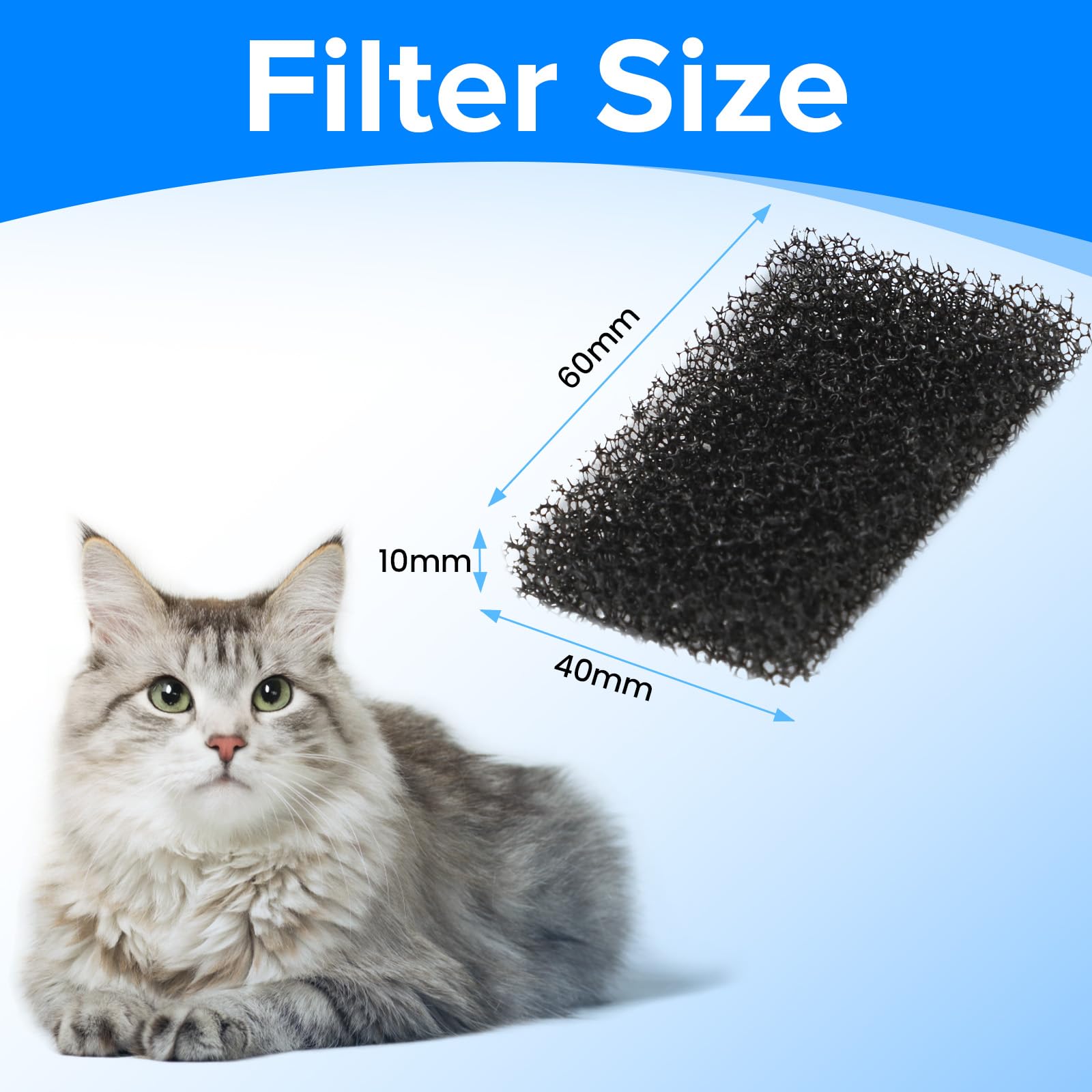 Jewyow 12 filtri per fontane per gatti Jewyow WF07 WF08