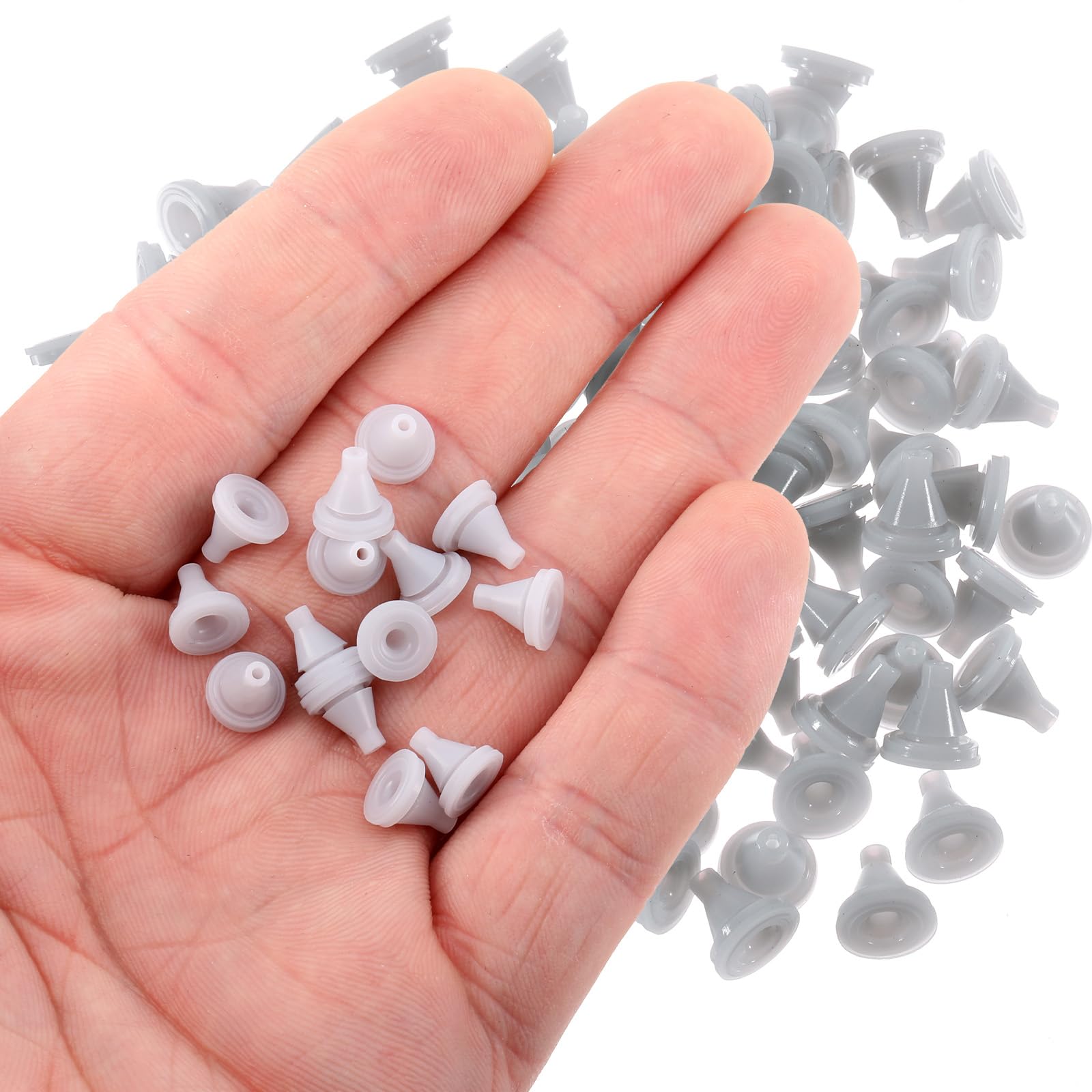Voolan 50pcs Ugelli di Ricambio per Soffione Doccia, Ugello Autopulente in Silicone Morbido per Docce a Pioggia, Ugello in Silicone per Foro Doccia (50 Pack