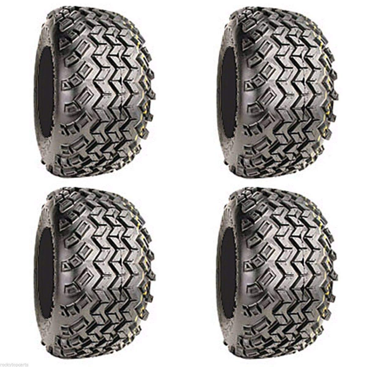 All Terrain 18 Inch Golf Cart Tires | 4-Ply | No Lift Kit Required | Universal Fitment with 8 inch Wheels | 18x9.5-8 | Set of 4
