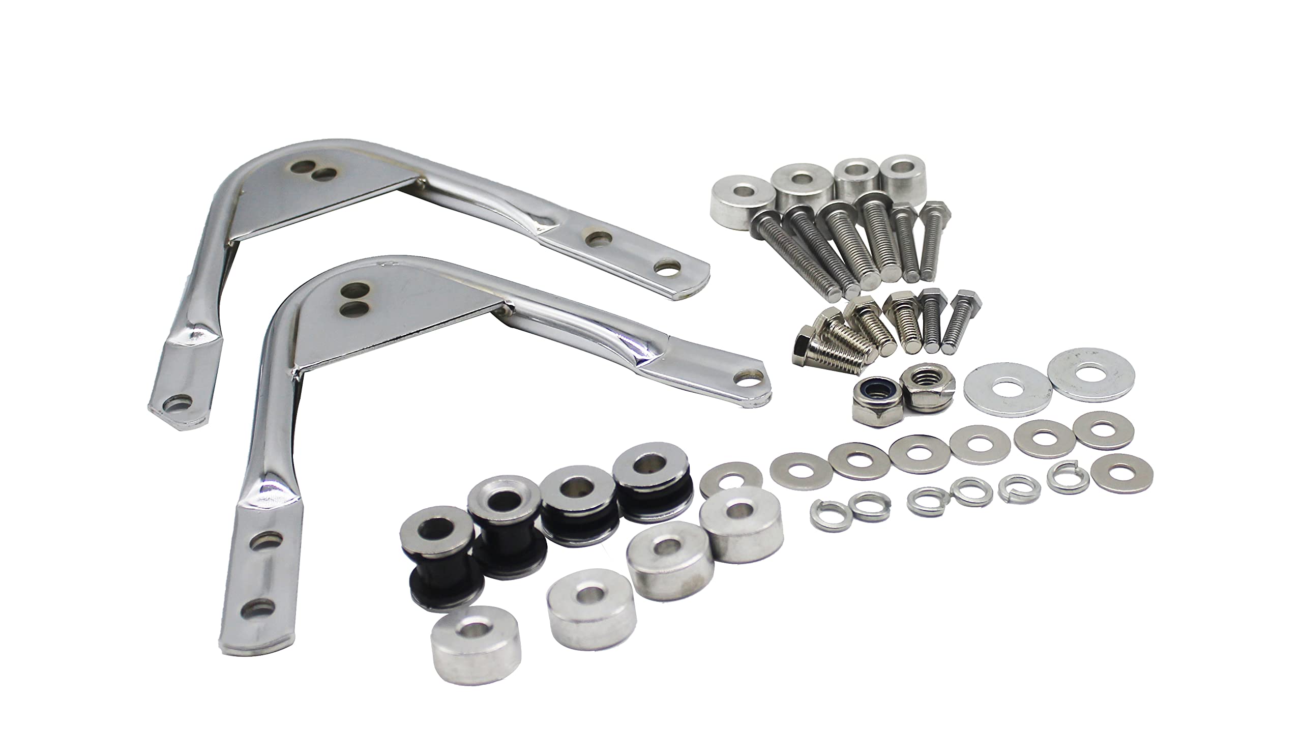 YHMOTO Detachable Docking Hardware Kit Mount Fits Compatible with Sissy Bar/Two Up Tour Trunk/Mounting Rack for Harley Touring Road King Road Glide