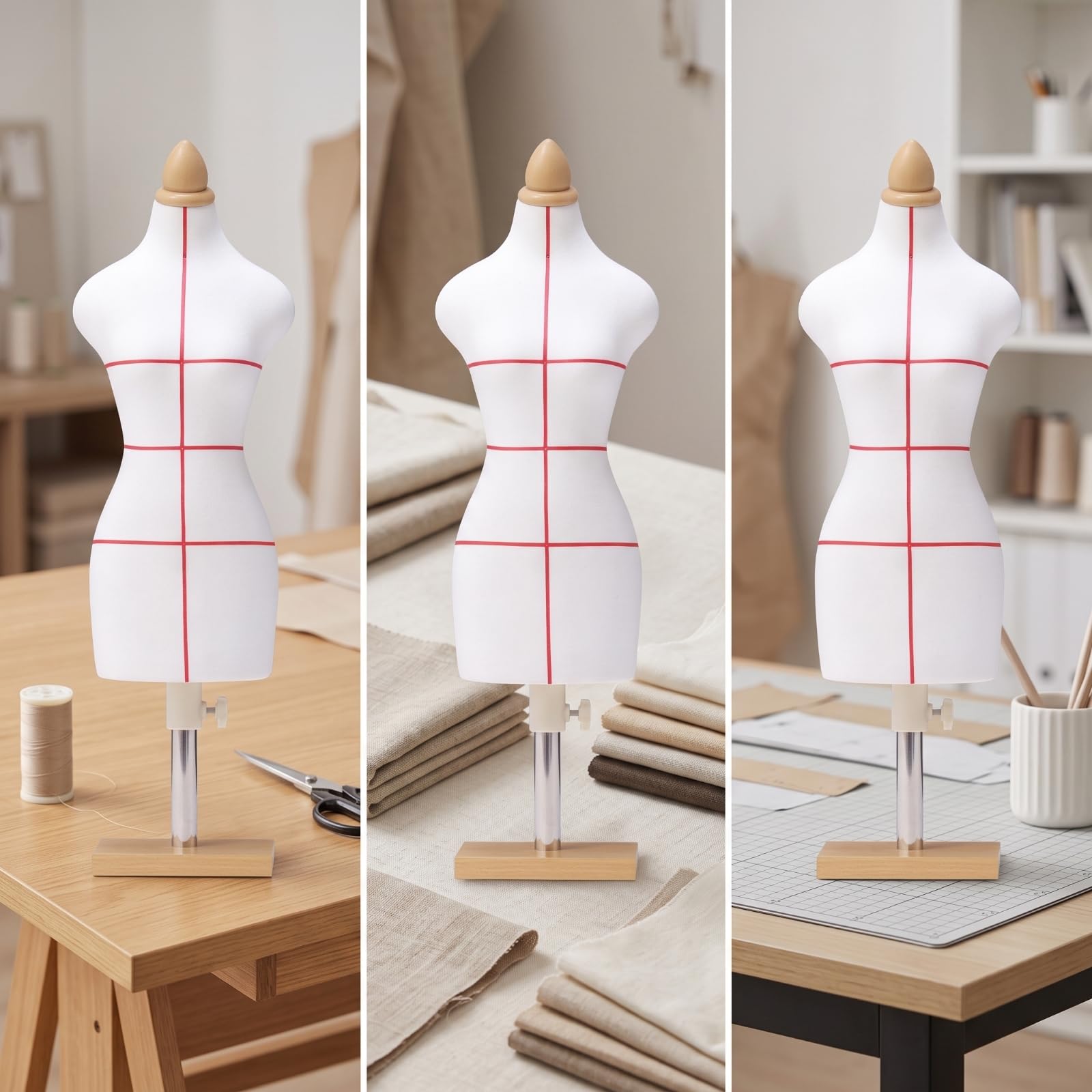 Busto da Cucito con Piedistallo | Spillabile, Robusto, Manichino da, per Atelier, Sarti, Studenti di Moda, Stile F