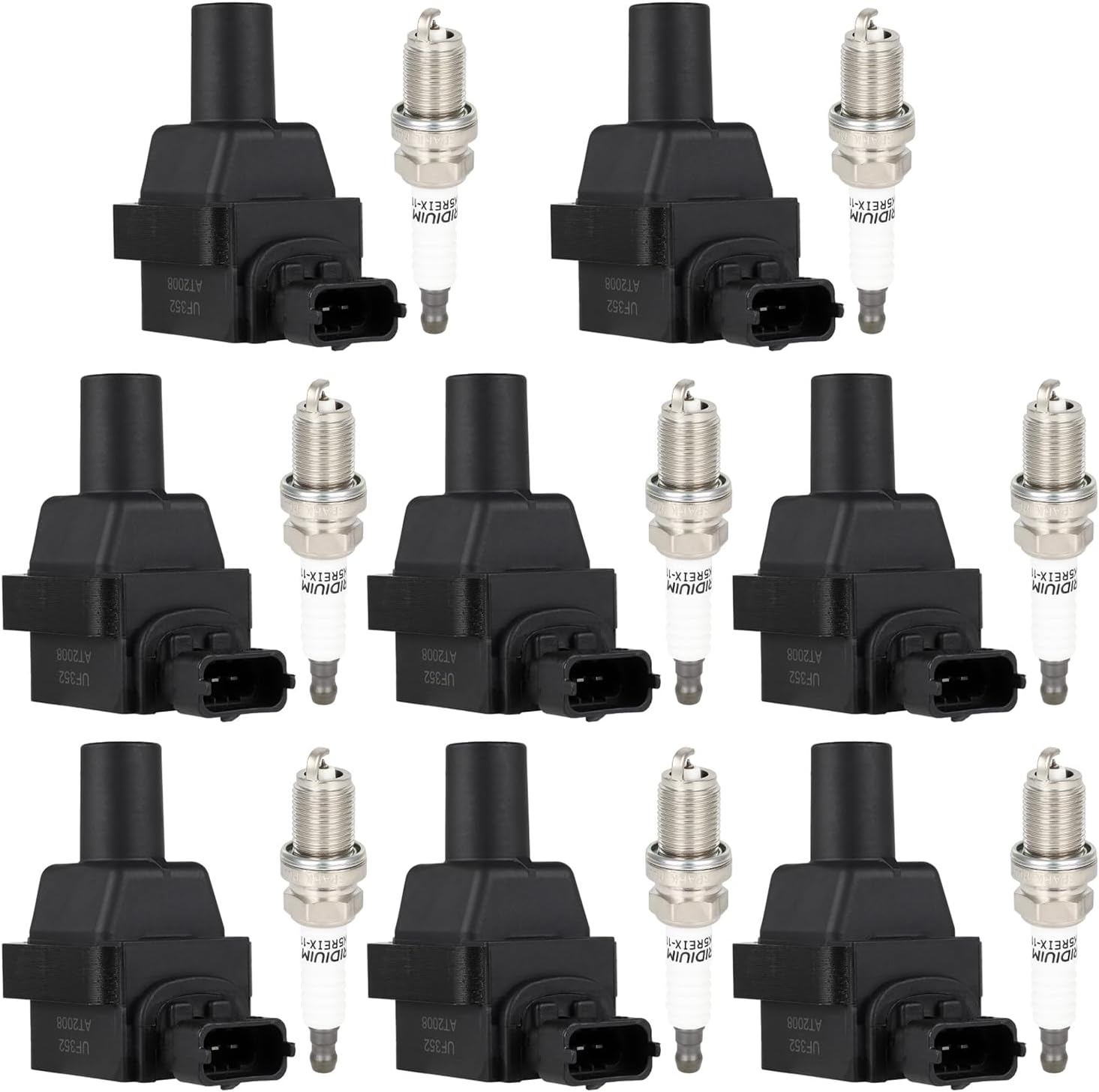 SCITOO 8 ignition coils + 8 iridium Spark Plugs,for Mercedes-Benz SL500 5.0L 1996-1998,for S500 5.0L 1996-1999,for S420 4.2L 1996-1999,for E420 4.2L 1997 C1216 UF-352 5C1227