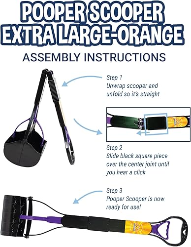 Miniatura 9 de Bodhi Dog Recogedor de excrementos plegable extra grande, mango largo de 32 pulgadas, portátil, para perros pequeños y grandes, fabricado con