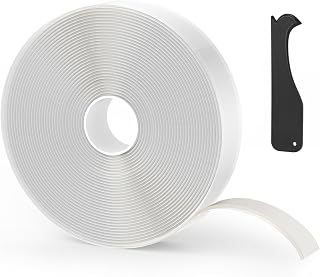 Butyl Tape White 1/2" x 30 Ft 1 Pack None Hardening Premium Butyl Caulk Tape for RV Window Glazing Roofing Leak Opening Pipe Plumbing Fixture EPDM Roof Patching