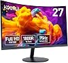 KOORUI 27 Inch Curved Monitor FHD 1080P 75Hz Gaming Monitors Computer Monitor with HDMI VGA,Tilt Adjustable,1800R, Eye Care, Black, 27N5C