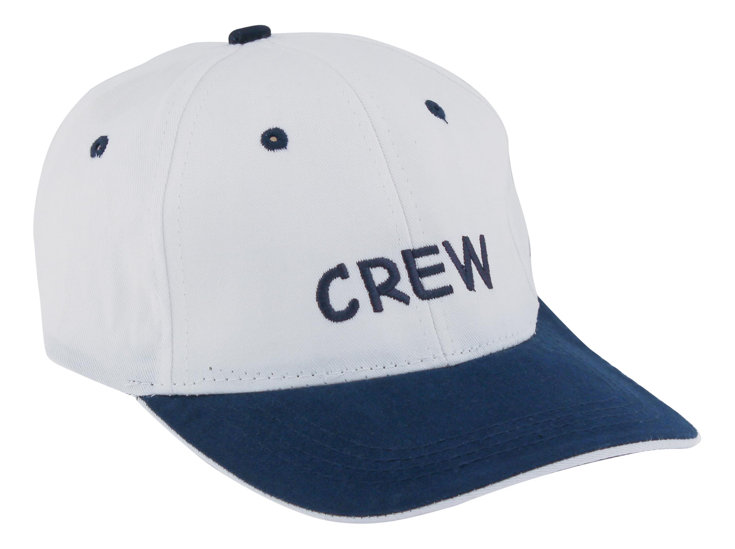 Sea-Club Cap - Crew Hat Cotton White/Navy Maritime Decoration