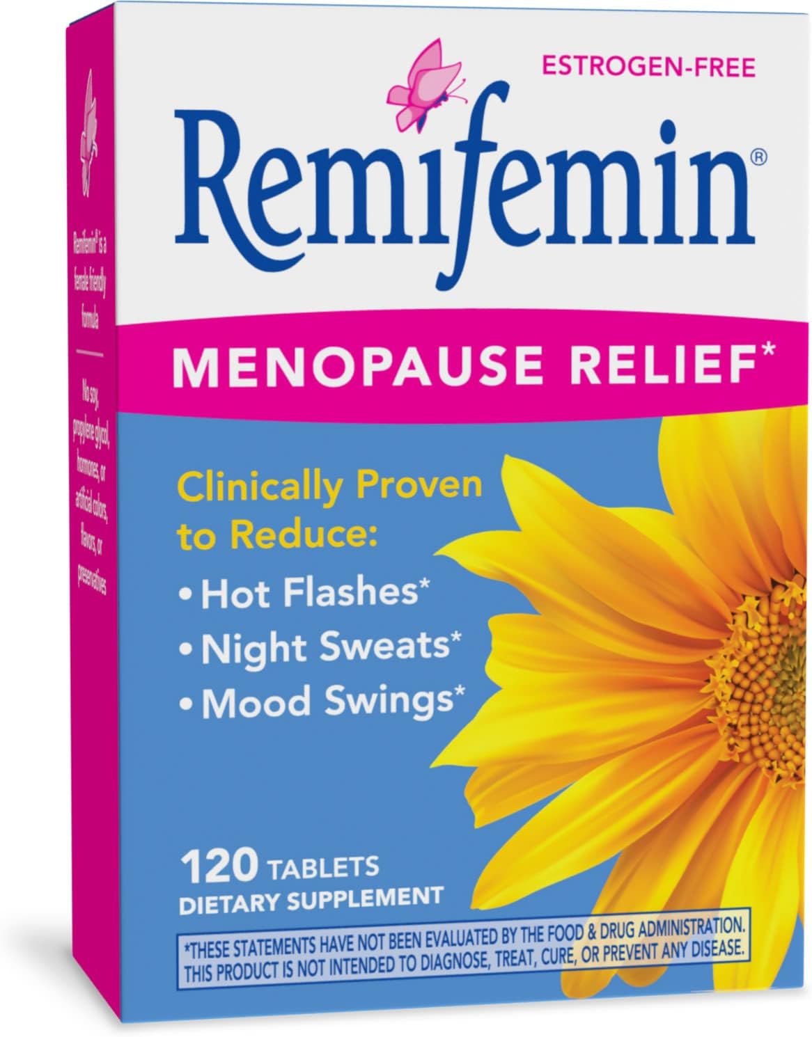 Remifemin Menopause Symptoms Relief - Clinically Proven Ingredients - Menopause Supplements - Black Cohosh - Estrogen-Free - Made in Germany - 120 Tablets